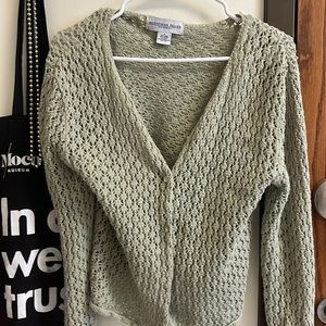 Tiffany blue  knitted Cardigan